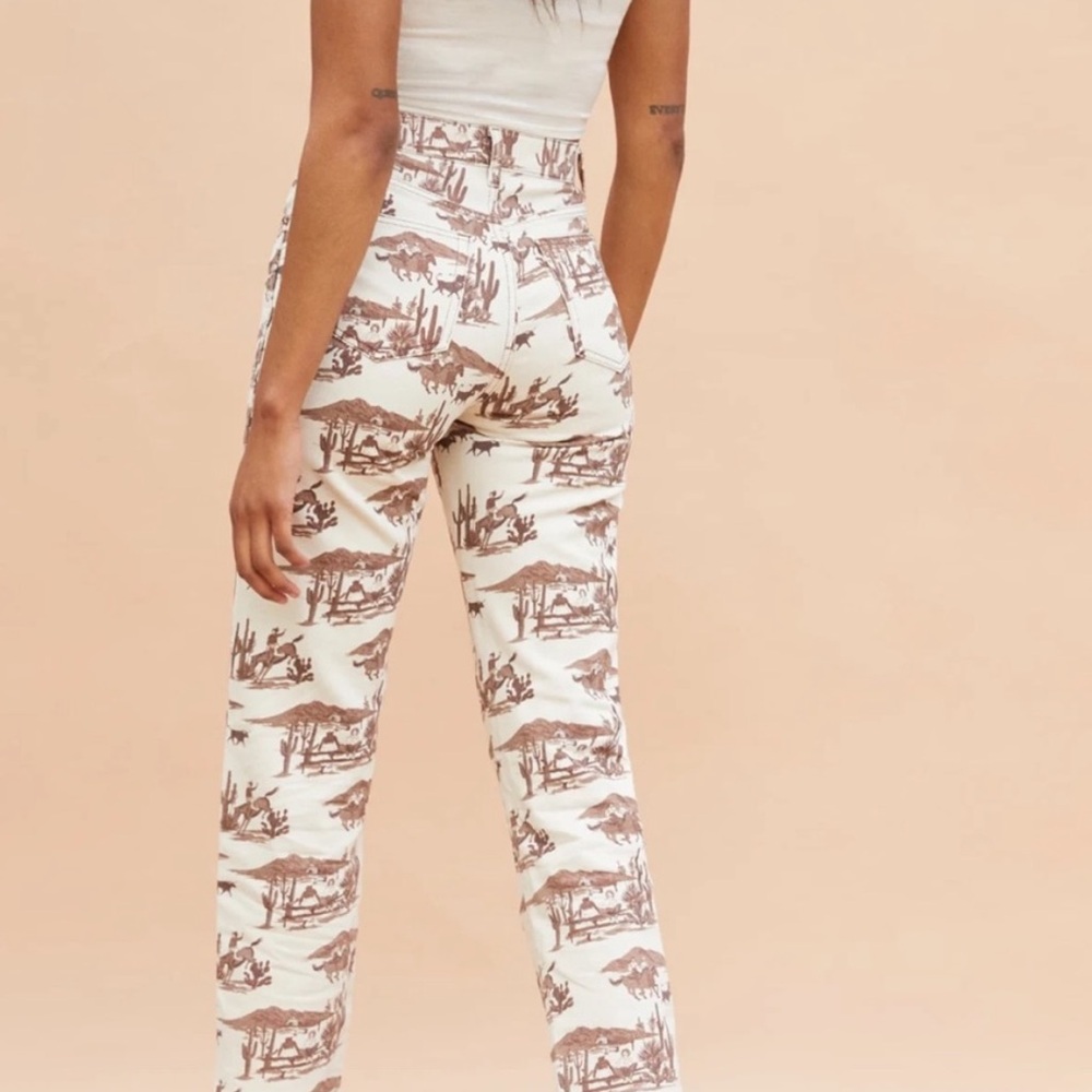 Reformation Sonora High Rise Straight Western Graphic Jeans. Size 31.